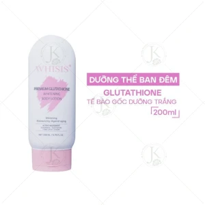 Kem Dưỡng Thể Ban Đêm Kích Trắng Tế Bào Gốc Whisis Premium Glutathione Whitening Body Lotion 200ml