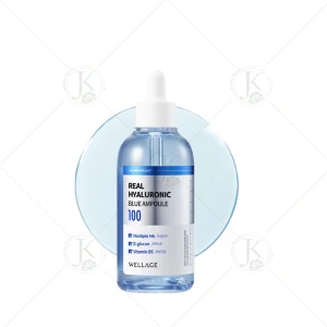 Tinh Chất Cấp Nước, Phục Hồi Da Căng Bóng Wellage Real Hyaluronic Blue Ampoule 60ML