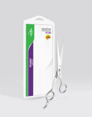Kéo cắt tóc Kềm Nghĩa lưỡi dài kèm bao da KT.704