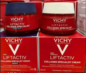 Bộ kem dưỡng ngày đêm VICHY Liftactiv Collagen Specialist sáng da, mờ nám, làm căng da, 2x50ml