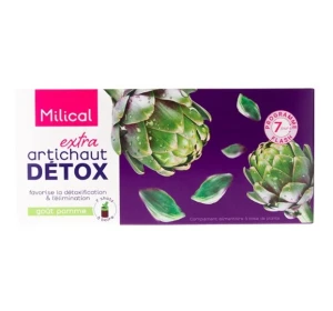 Chai uống Milical Extra Artichaut Detox thải độc gan, 7 ống x 10ml