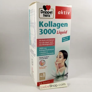 Collagen nước Doppelherz Kollagen 3000 Liquid làm đẹp và trẻ hóa làn da, 10ml x 14 gói
