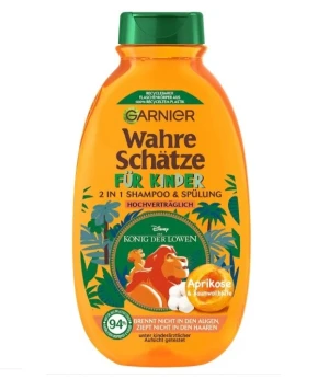 Gội xả trẻ em 2in1 Garnier Kinder Aprikose & Baumwollblüte chiết xuất trái mơ và hoa bông, 300 ml