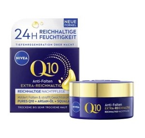 Kem dưỡng da Nivea Q10 Anti-Falten Extra Reichhaltige Nachtpflege ban đêm cho da rất khô, 50ml