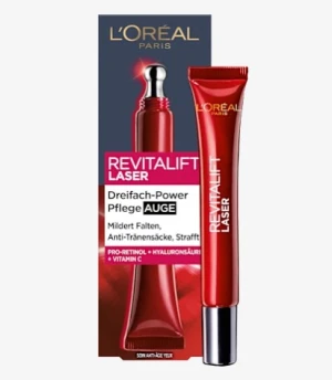 Kem dưỡng mắt Loreal Revitalift Laser X3 AUGE chống lão hóa, giảm nếp nhăn, 15ml