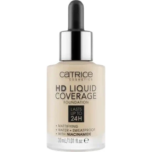Kem nền Catrice HD Liquid Coverage Foundation 24h - 10 Light Beige, 30ml