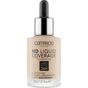 Kem nền Catrice HD Liquid Coverage Foundation 24h - 20 Rose Beige, 30ml