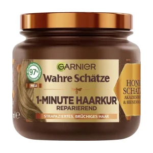 Kem ủ tóc Garnier Wahre Schätze 1-Minute Haarkur Honig Schätze mật ong phục hồi tóc hư tổn, gãy rụng