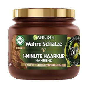 Kem ủ tóc Garnier Wahre Schätze 1-Minute Haarkur Mythische Olive cho tóc khô và hư tổn, 340ml