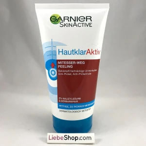 Tẩy da chết Garnier Hautklar Aktiv Mitesser-weg Peeling cho da nhờn mụn, 150 ml