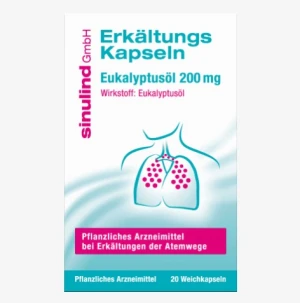 Viên uống bổ phế Sinulind Erkältungs Kapseln trị cảm lạnh, viêm đường hô hấp, 20 viên