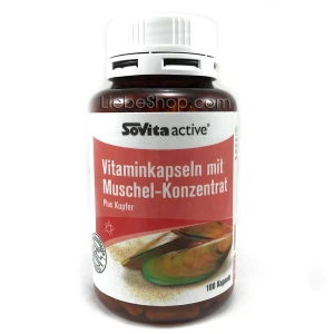 Viên uống bổ sụn khớp chiết xuất từ vẹm xanh Sovita Active Vitaminkapseln mit Muschelextrakt, 180 viên