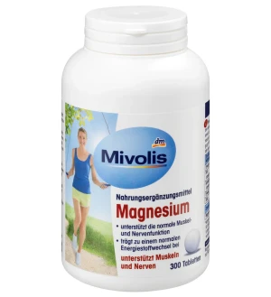 Viên uống bổ sung magie Mivolis Magnesium, 300 viên