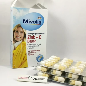 Viên uống Mivolis Zink + C Depot bổ sung kẽm và vitamin C