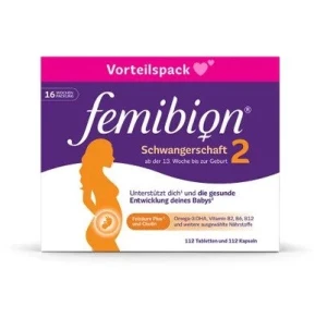 Vitamin tổng hợp cho bà bầu FEMIBION 2 Schwangerschaft - cho bà bầu từ tuần 13, dùng trong 16 tuần (2x112 viên)