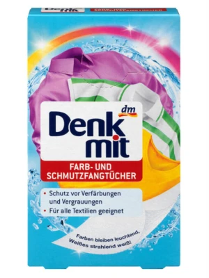 Giấy Hút Màu Và Chống Phai Màu Quần Áo Denkmit, 24 Miếng