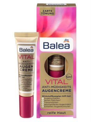 Kem Dưỡng Mắt Balea Vital 5in1 Giẳm Mờ Nếp Nhăn, 15 ml