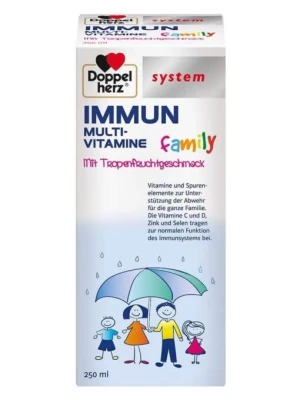 Siro Tăng Cường Đề Kháng Doppelherz System Immun Family, 250 ml
