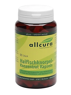 Sụn vi cá mập Allcura Haifischknorpel Konzentrat Kapseln, 90 Viên