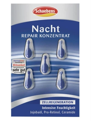 Viên Nang Dưỡng Da Schaebens Phục Hồi Làn Da Ban Đêm , 5 Viên