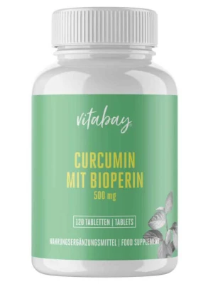 Viên Tinh Bột Nghệ Vitabay Curcumin Mit Bioperin 500 mg, 120 Viên