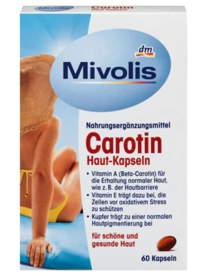 Viên Uống Chống Nắng Mivolis Carotin, 60 Viên