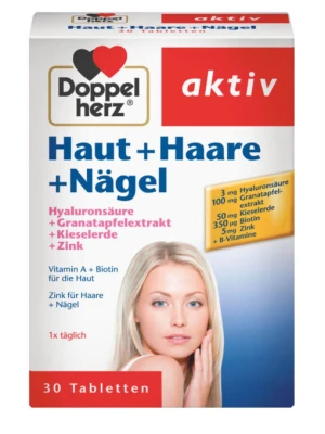 Viên Uống Doppelherz Haut Haare Nagel Đẹp Da Tóc Móng, 30 Viên