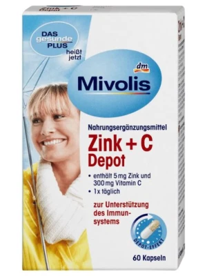 Viên Uống Mivolis C Zink Depot, 60 Viên