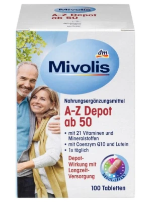 Vitamin Tổng Hợp Mivolis A Z Depot Ab Cho Người Trên 50 Tuổi, 100 Viên