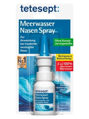 Xịt Mũi Muối Biển Tetesept Meerwasser Nasen Spray, 20 ml