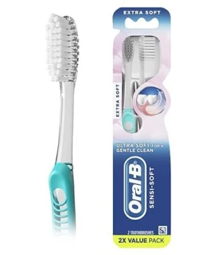 Bàn chải đánh răng siêu mềm bảo vệ răng và nướu Oral-B, vỉ 2 chiếc Mỹ