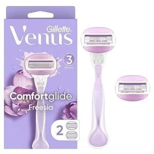 Dao cạo lông tích hợp sẵn gel hương hoa lan với 2 đầu thay dành cho nữ Venus ComfortGlide Freesia Mỹ