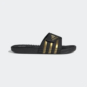 Dép có gai mềm dẻo massage thư giãn đen, vàng đồng unisex Adidas ADISSAGE SLIDES Auth