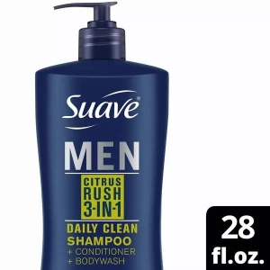 Mỹ Dầu gội, xả và tắm Suave Men 3 trong 1 cho nam 828mL