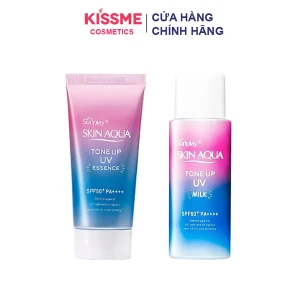 Kem chống nắng nâng tông Sunplay Skin Aqua dạng sữa, dạng tinh chất Tone Up UV Milk Lavender SPF 50 PA 50g
