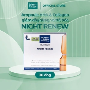 Ampoule Chống Lão Hoá & Tái Tạo Da Ban Đêm - MartiDerm Platinum Night Renew Ampoule