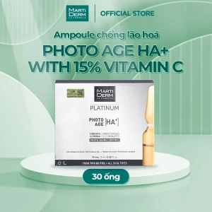Ampoules 15% Vitamin C Nguyên Chất Chống Lão Hóa - MartiDerm Platinum Photo Age HA
