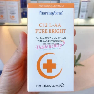Pharmaform C12 L-AA Pure Bright Serum 30ml Tinh Chất Làm Sáng Và Trẻ Hóa Da, Chống Lão Hóa Chính Hãng