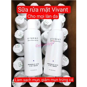 Sữa Rửa Mặt Vivant Skincare Mandelic Acid 3-In-1 Wash 115ml - Chống Oxy Hóa, Nhẹ Nhàng Tẩy Tế Bào Chết [Chính Hãng] - Da Liễu Shop