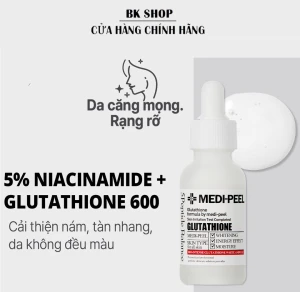 Hàn Quốc Tinh chất serum dưỡng trắng da ,mờ thâm nám MEDI PEEL BIO-INTENSE GLUTATHIONE WHITE AMPOULE 30ml