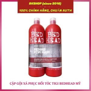 Hàng Mỹ Bộ Đôi Dầu Gội Xả Tigi Đỏ Bed Head 750ml Cặp Dầu Gội Đầu Xả Phục Hồi Cấp Độ 3 - Tóc Hư Tổn