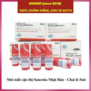 Hàng Nhật Nhỏ mắt cận thị Sancoba Chai 5ml giúp hỗ trợ thị lực