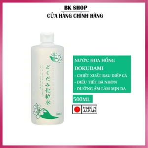 Hàng Nhật Nước hoa hồng chiết xuất rau diếp cá lotion toner Dokudami ngăn ngừa mụn , se khít lỗ chân lông 500ml