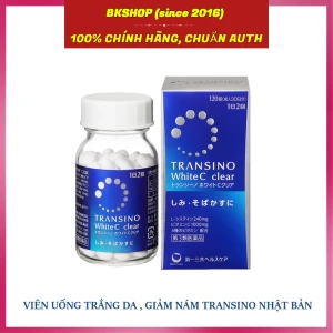 Nhật Bản Viên uống trắng da giảm nám tàn nhang, đốm nâu Transino White C Clear whitening Hộp 120 Viên