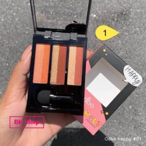 Thái Lan Bảng Phấn Mắt Odbo Two Tone OD281 Gồm 3 Ô Ánh Nhũ và Lì