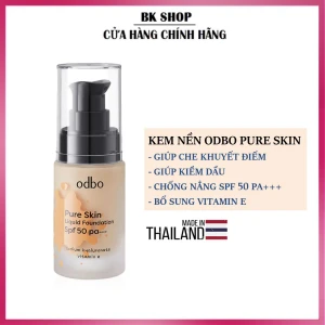 Thái Lan Kem Nền Kiềm Dầu , Chống Nắng Odbo Pure Skin Liquid Foundation SPF50 OD448
