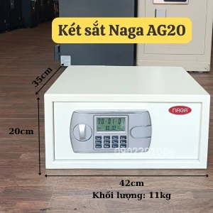 Két sắt mini cao cấp khách sạn cỡ nhỏ NAGA AG20LT màu trắng