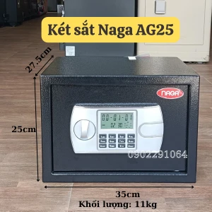 Két sắt mini khách sạn cao cấp NAGA AG250 màu đen