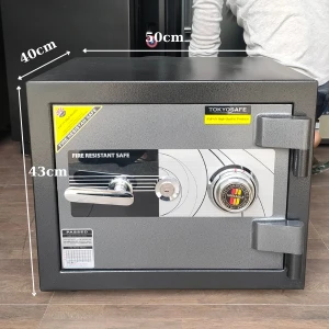 Két sắt mini TOKYO TKO43C khóa cơ chống cháy màu đen