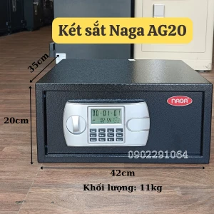 Két sắt NAGA AG20LT khách sạn cao cấp mini cỡ nhỏ màu đen